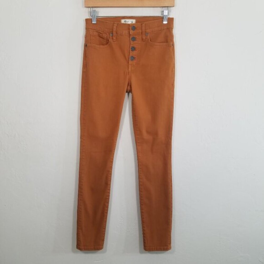 Madewell 9" High Rise Skinny Button Fly Super Stretch Jeans Size 25